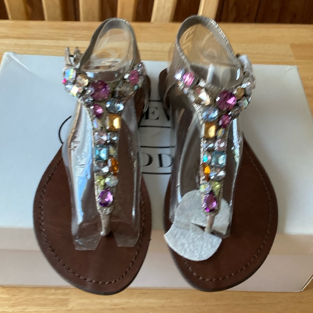 Steve Madden leather Colorful Beaded Sandals